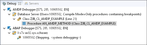 Debugger in Eclipse: AMDP und ABAP Debugging parallel